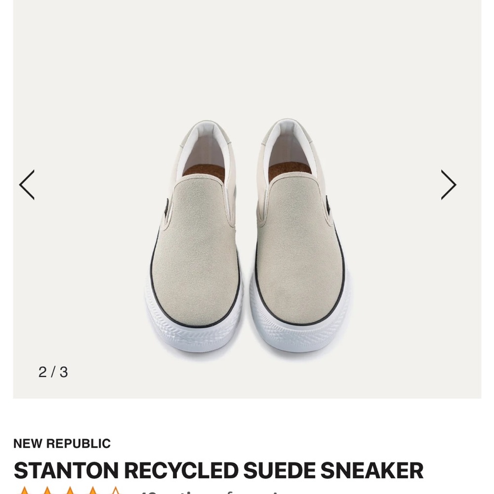 *Brand New* New Republic Stanton Slip-on Suede US 13 Color: Silver Birch